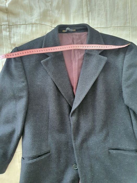 Palton bărbați Carl Gross Pure Cashmere, L XL gri inchis, elegant, călduros Lanificio Nesti Onelio