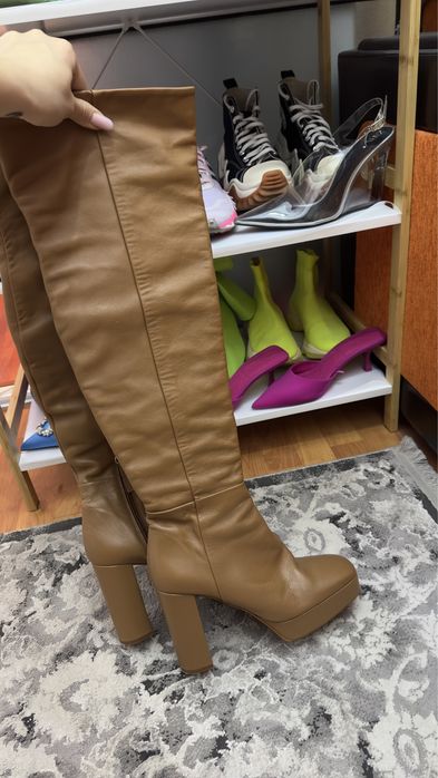 Vând cizme Maro Zara piele naturală 40