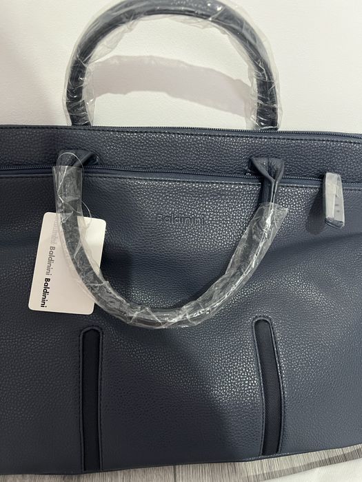 Geanta laptop / servieta Baldinini albastru inchis - noua, cu eticheta