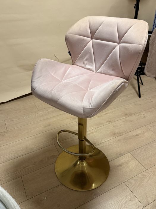 Oglinda hollywood 120x75 makeup și scaun bar machiaj roz