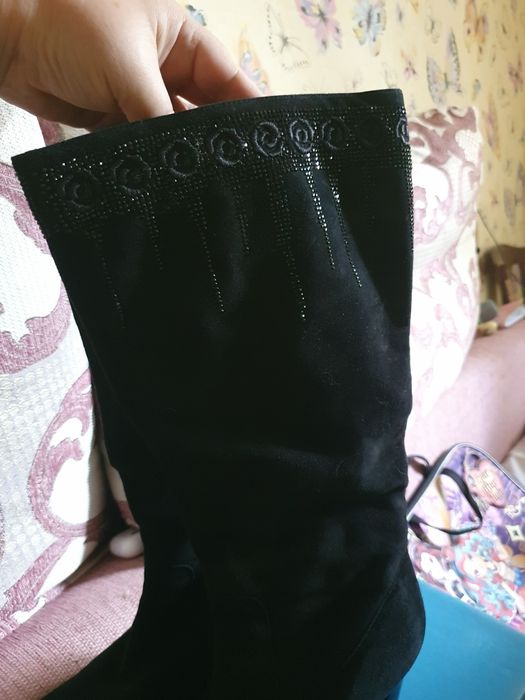 Женские сапоги, чёрные