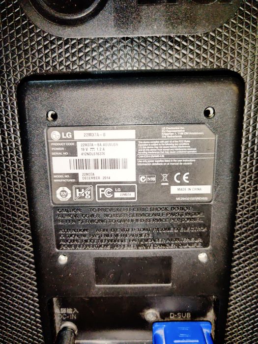 Monitor LG 22M37A-B