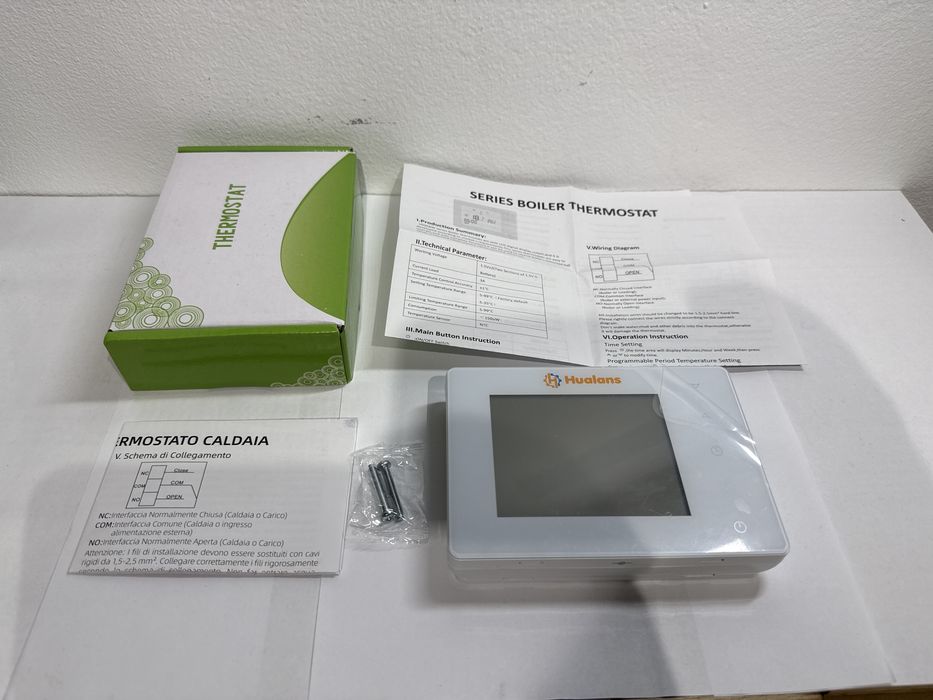 Termostat boiler cazan gaz,programabil 2 fire montat perete,digital