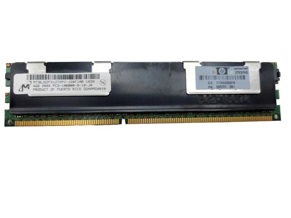 Серверная оперативная память HP DDR3 4Gb ECC 10600R 1333MHz Micron