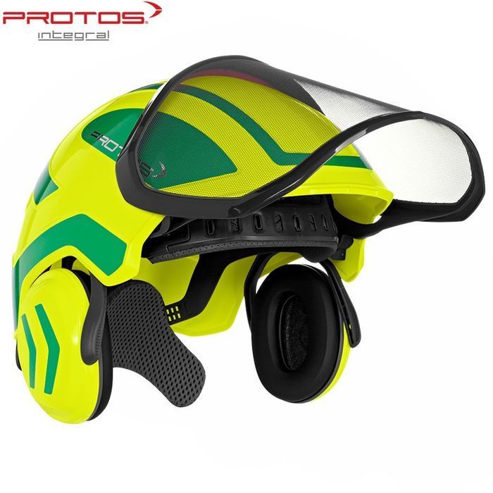 cască forest protos verde/galben neon