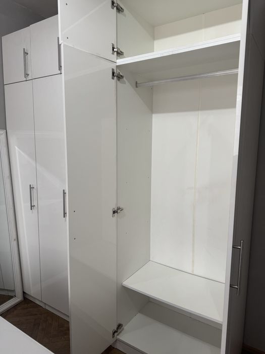 Мебели за спалня бял гланц