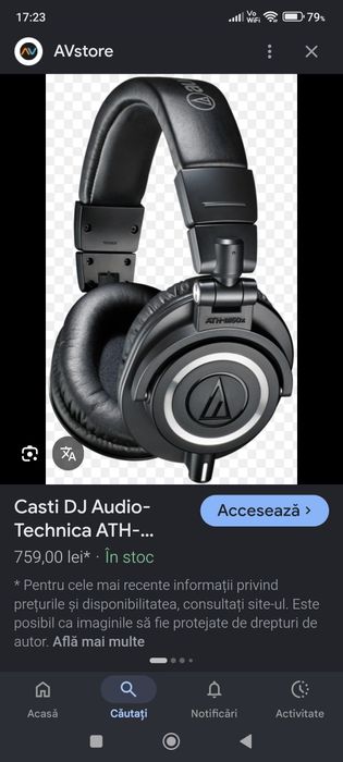 Casti Studiou Audio Technica ATH-M50X impecabile