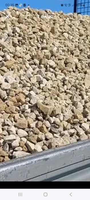 Nisip,balastru,piatra concasată,ornamentală,griblură,pământ,moloz.etc.