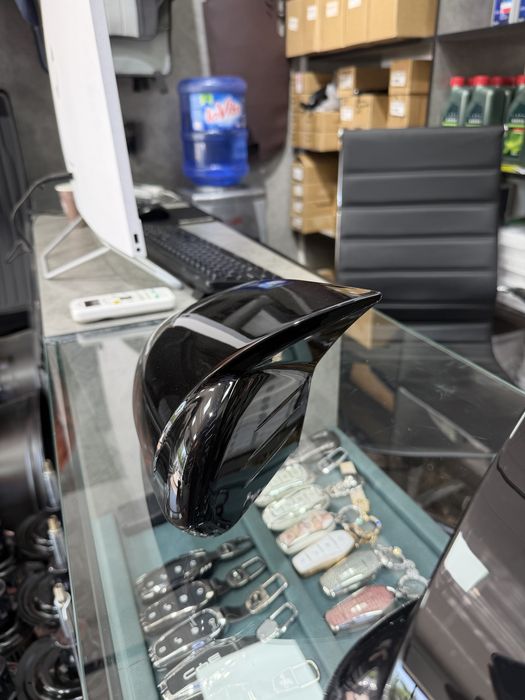 Накладки на зеркала BYD Song Plus в стиле BMW (глянец)