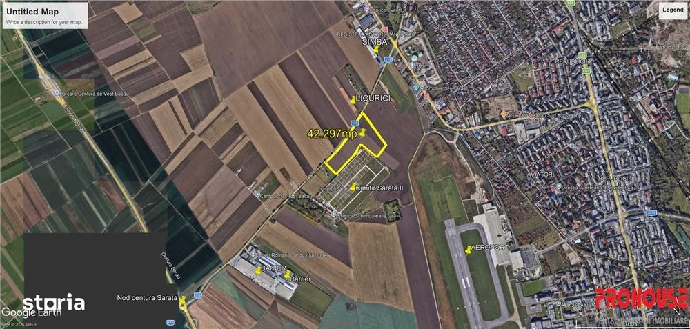 Teren intravilan 43.000 mp - deschidere 356 ml - Exclusiv PROHOUSE
