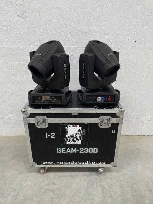 Set 12 Moving Head Beam 7R 230D – pachet profesional în flight case