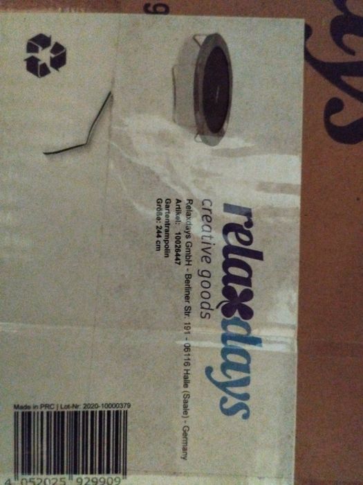 Нови части за батут на Relax days 244см