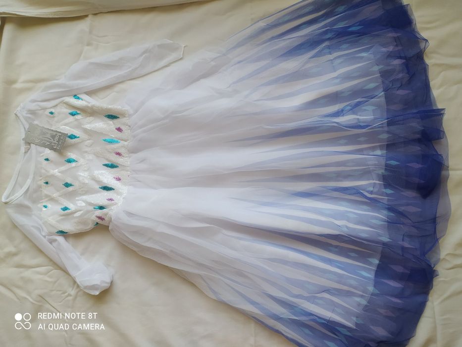 Рокля на Елза от Фроузън 2 ,за 2,3,4,5,6 годишни Принцеси