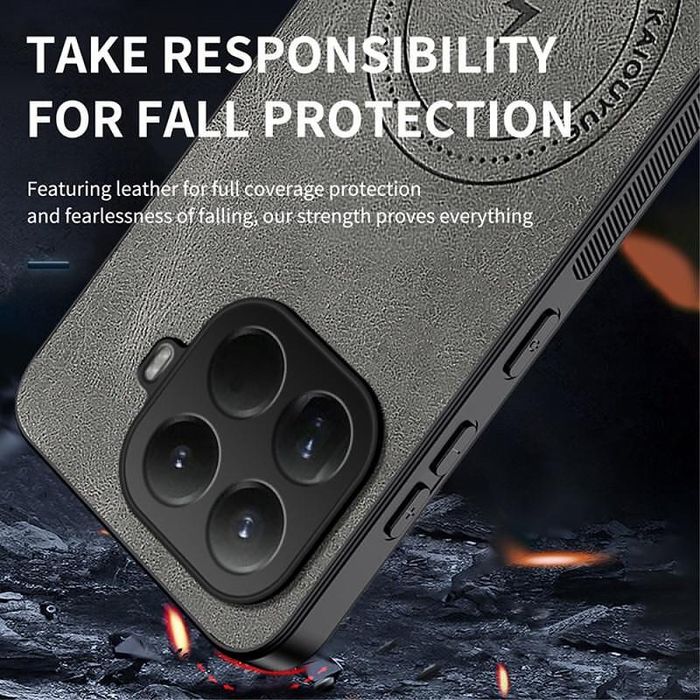 Стилен magsafe кейс за xiaomi 15t pro - сив