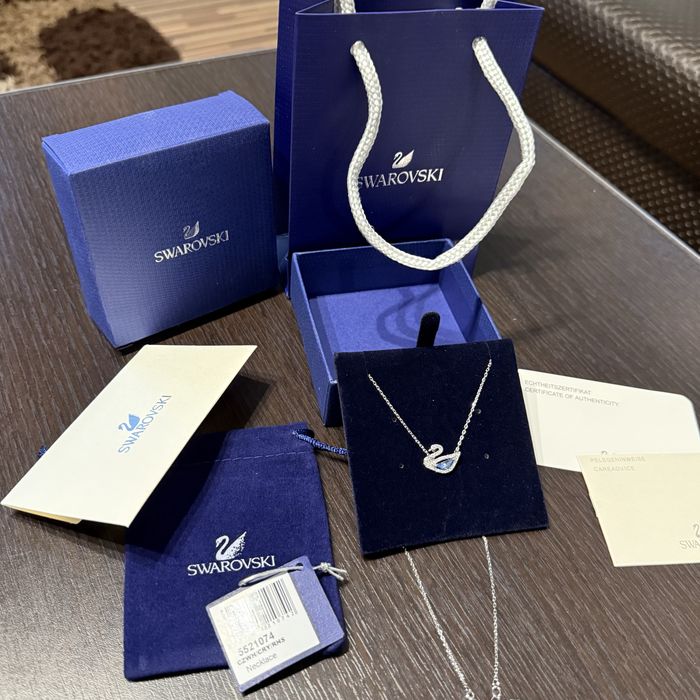 Lantisor Swarovski Model Little Swan Blue