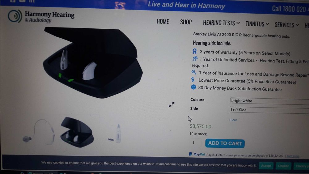 Aparate auditive STARKEY Livio 2400 wifi , charger , USA , Eden nou