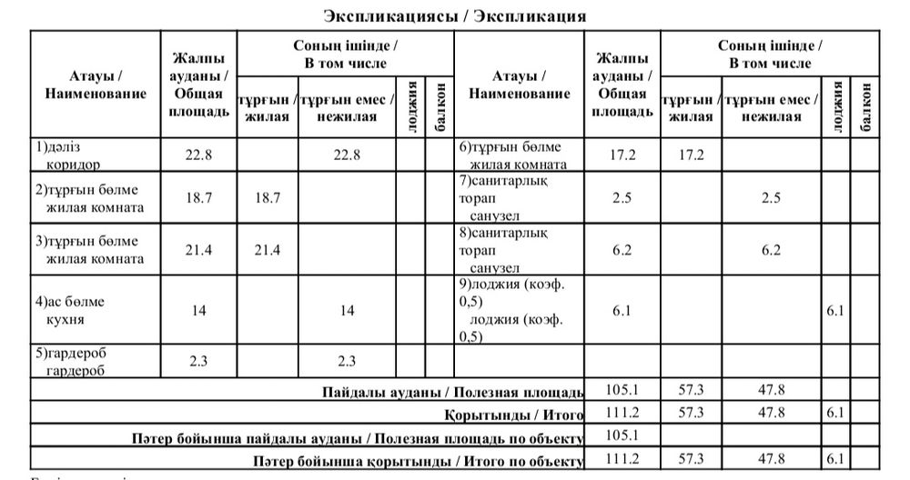3-х ком кв, 111 кв м