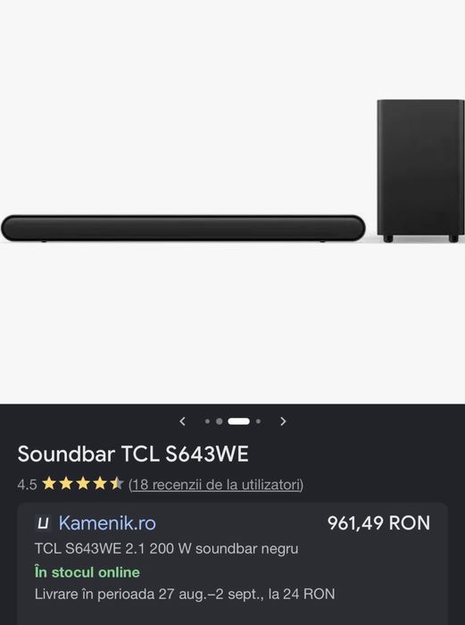 Soundbar TCL S 643 wL