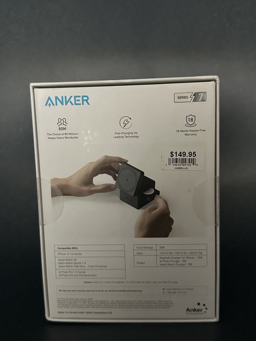Anker 3-in-1 Cube with MagSafe Зарядно