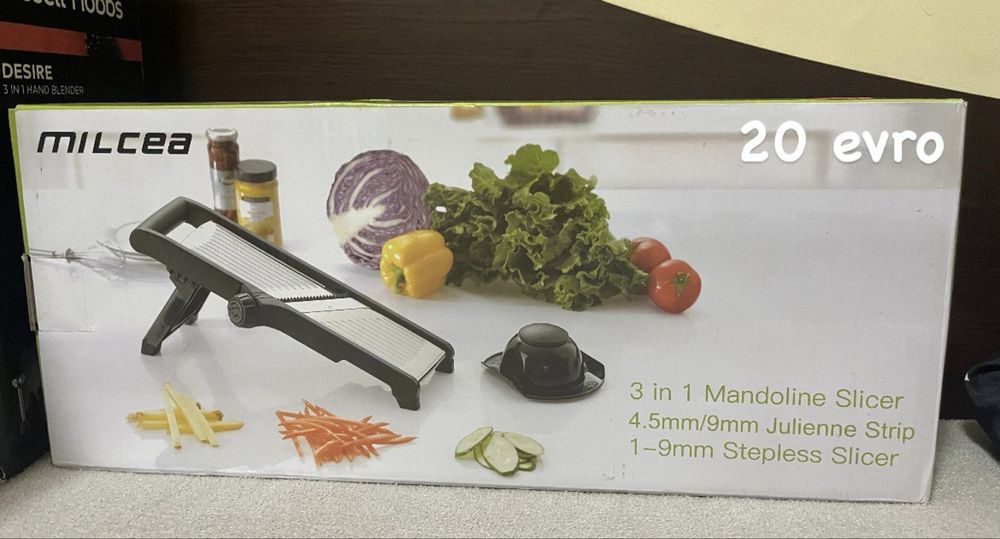 Професионално ренде за зеленчуци Milcea 3 in 1 Mandoline Slicer (С регулиране)