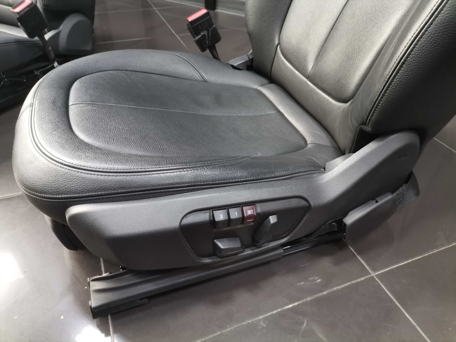 Черен Кожен Салон Dakota BMW 2 F45 F46 Седлаки + Тапицерия + Конзола