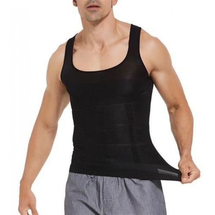 Оформящ потник за вталяване на мъже SLIM FIT - черен или бял