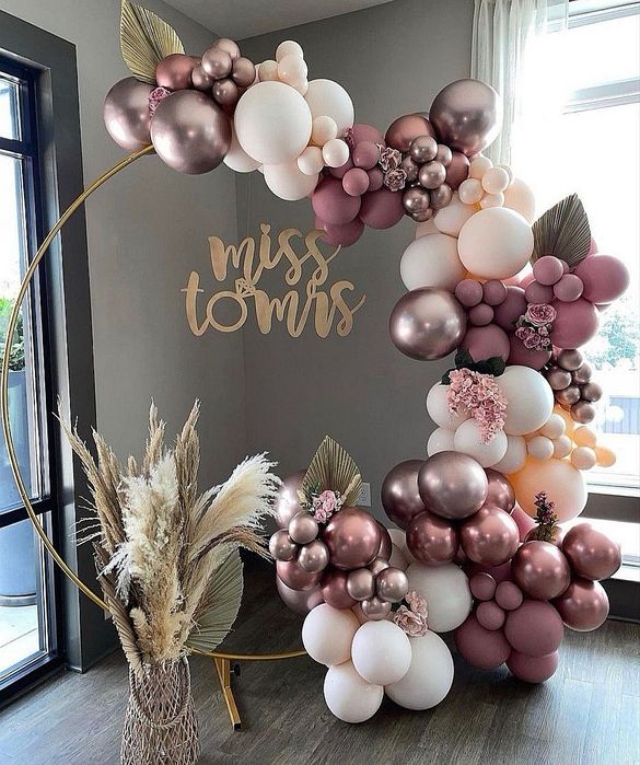 Fum greu cu gheață carbonică , Aranjamente cu baloane / Photo corner