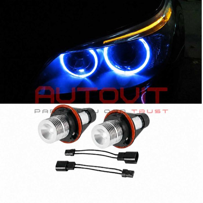 LED крушки Angel Eyes синя светлина за BMW - Canbus, бмв, ангелски очи, канбуси