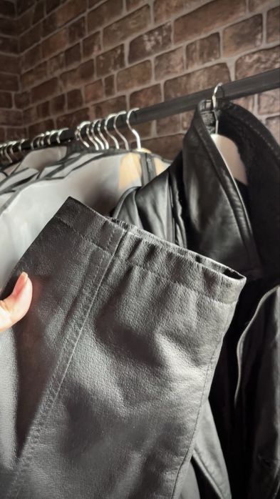 Кожаная куртка зимняя