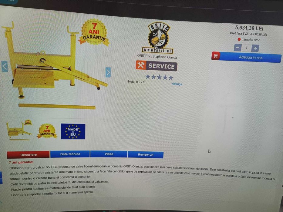 Vand ghilotina Orit 6500 SL
