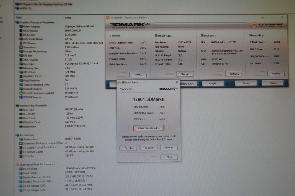 placa grafica gigabyte nvidia GT 740 2gb ddr5 128 biti directx 12