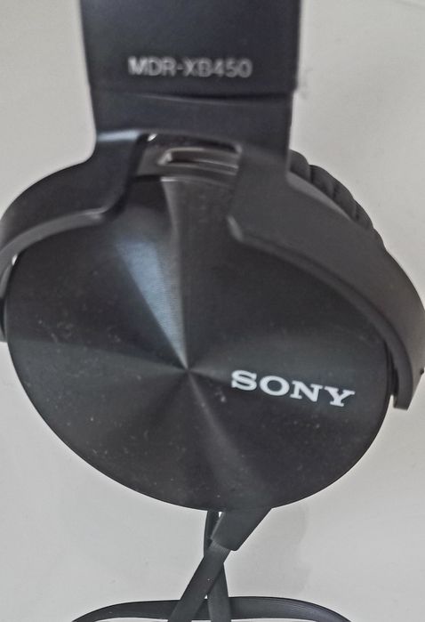 Căști Sony MDR-XB450 cu fir, supraauriculare, cu extra bas, negre