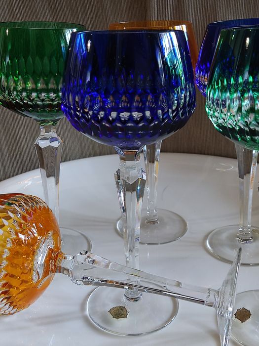 Фужеры цветной хрусталь.Германия