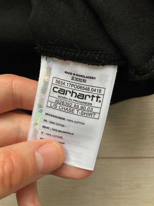 Carhartt L/S CHASE T-SHIRT мъжка черна блуза фланела размер L XL