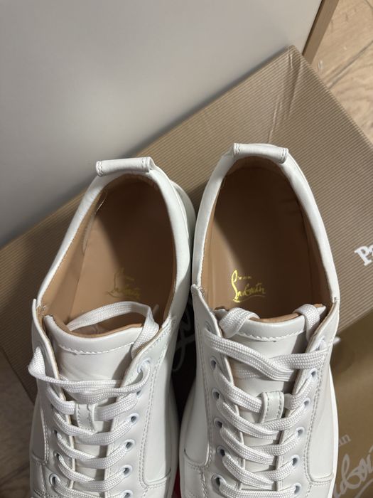 Christian Louboutin white spikes