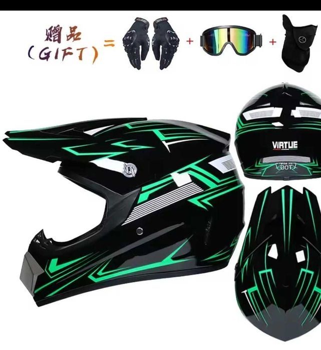 Casca moto/enduro/atv  +Ochelari+Manusi+Cagula