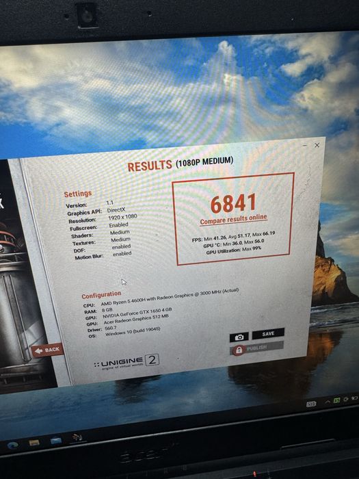 Игровой ноутбук гтх1650