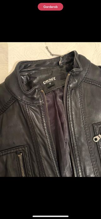 Кожанная куртка DKNY