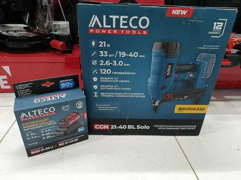 Бесщеточный аккумуляторный монтажный пистолет ALTECO CGN 21-40