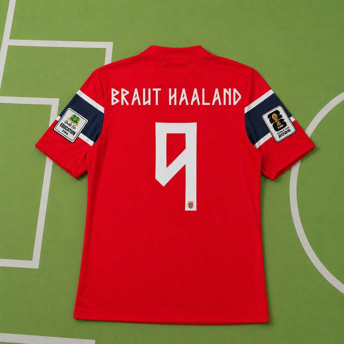 Tricou Norvegia Home Kit - Braut Haaland 9 Fan Version