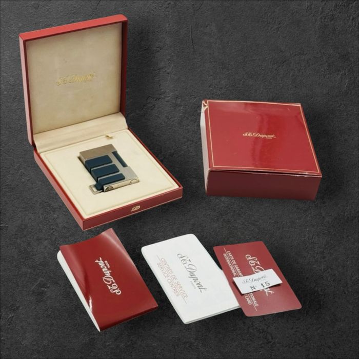 S.T. Dupont Ligne 2 – Limited Edition – Паладий и Каучук – Пълен Комплект колекционерска запалка