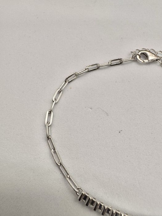 Сребърна гривна с мойсанит (Диамант)