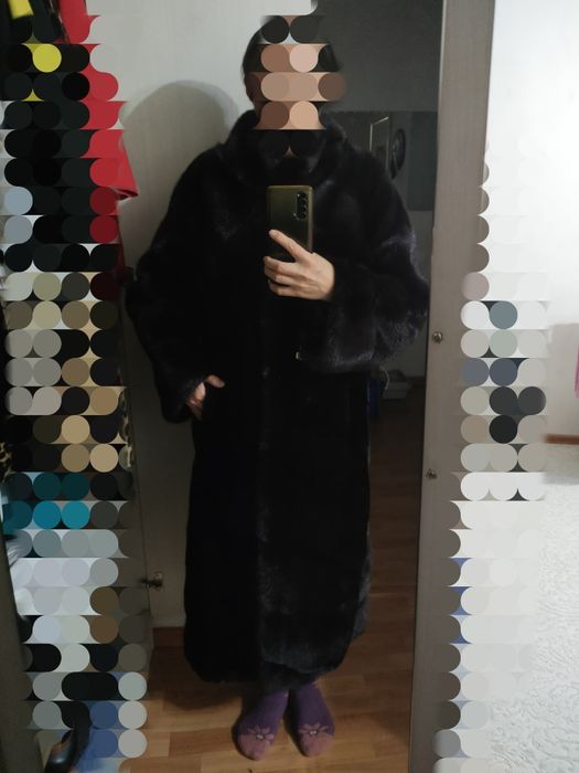 шуба норковая длинная