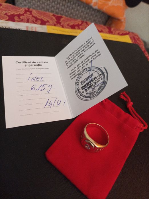 Inel aur model ghiul