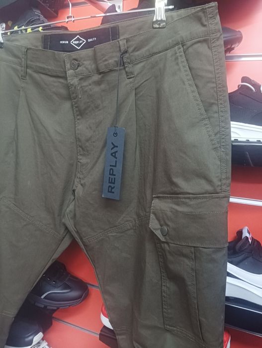 ОРИГИНАЛНИ мъжки панталони REPLAY W40 нови карго cargo с джобове 3XL