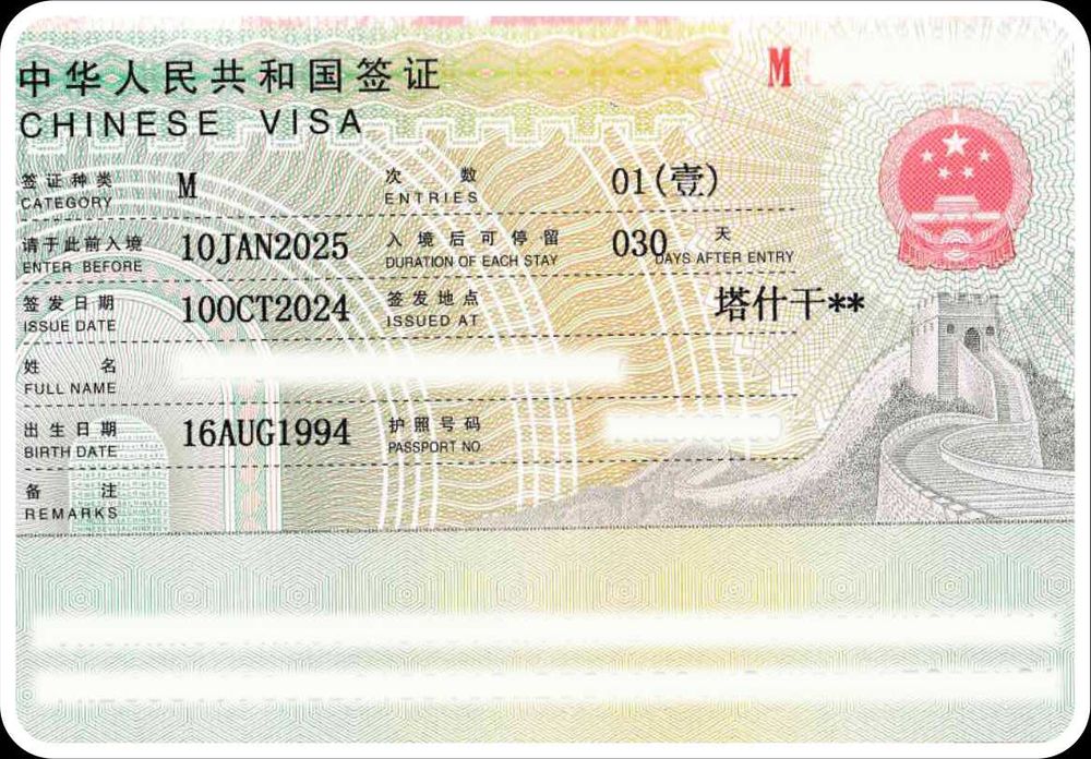 Xitoy biznes vizalar