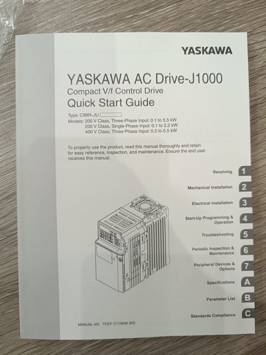 преобразователь частоты YASKAWA J1000