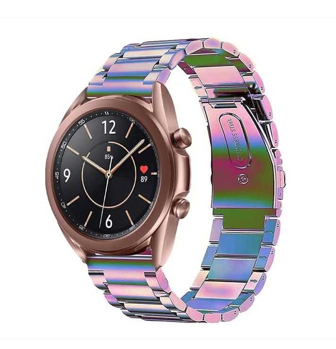 Curele otel inoxidabil Argintiu Cameleon Negru Noi Samsung Huawei 20mm