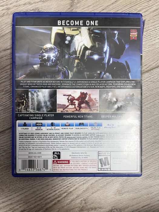 Titanfall 2 диск на sony playstation4
