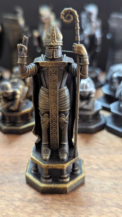 Луксозен 3D принтиран шах „Хари Потър“ – Wizard Chess | Колекционерски комплект